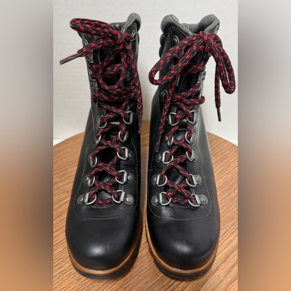 Sorel Shoes - Sorel Women’s Black Leather Conquest Wedge Waterproof Lace Up Ankle Booties